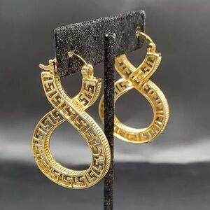 Anthropologie Gold Infinity Earrings